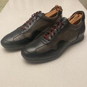 PAUL FREDRICK Men’s Leather Sneakers with Leather Lining and Cushioned Insole 8